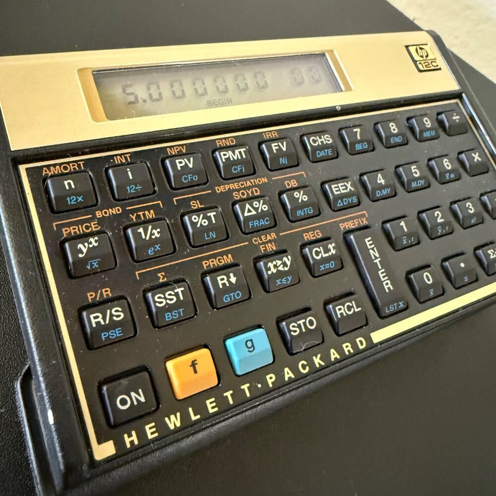 HP 12C Financial Calculator - Black/ Gold - Picture 6 of 6